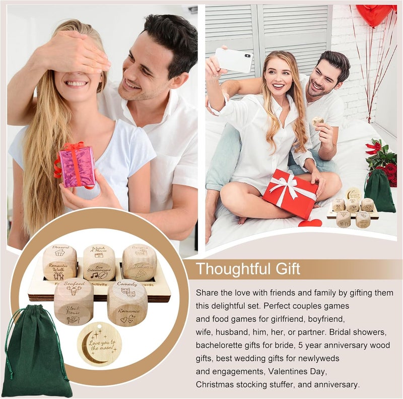 safoezy Valentines Day Gifts for Him Her Men Women Husband Wifes,Food Dice,Wedding for Men Women Him Her, Gag Gifts Funny Gifts Date Night Dice,Couples Gifts,Dinner Dice Couples Games - Image 4